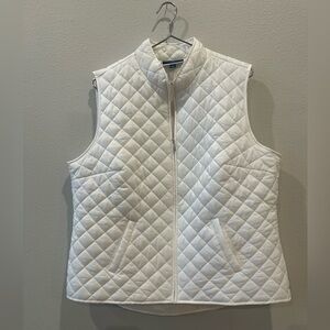 White Quilted Vest